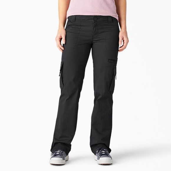 DICKIES Women's Relaxed Fit Straight Leg Cargo Pants - Picture 1 of 16